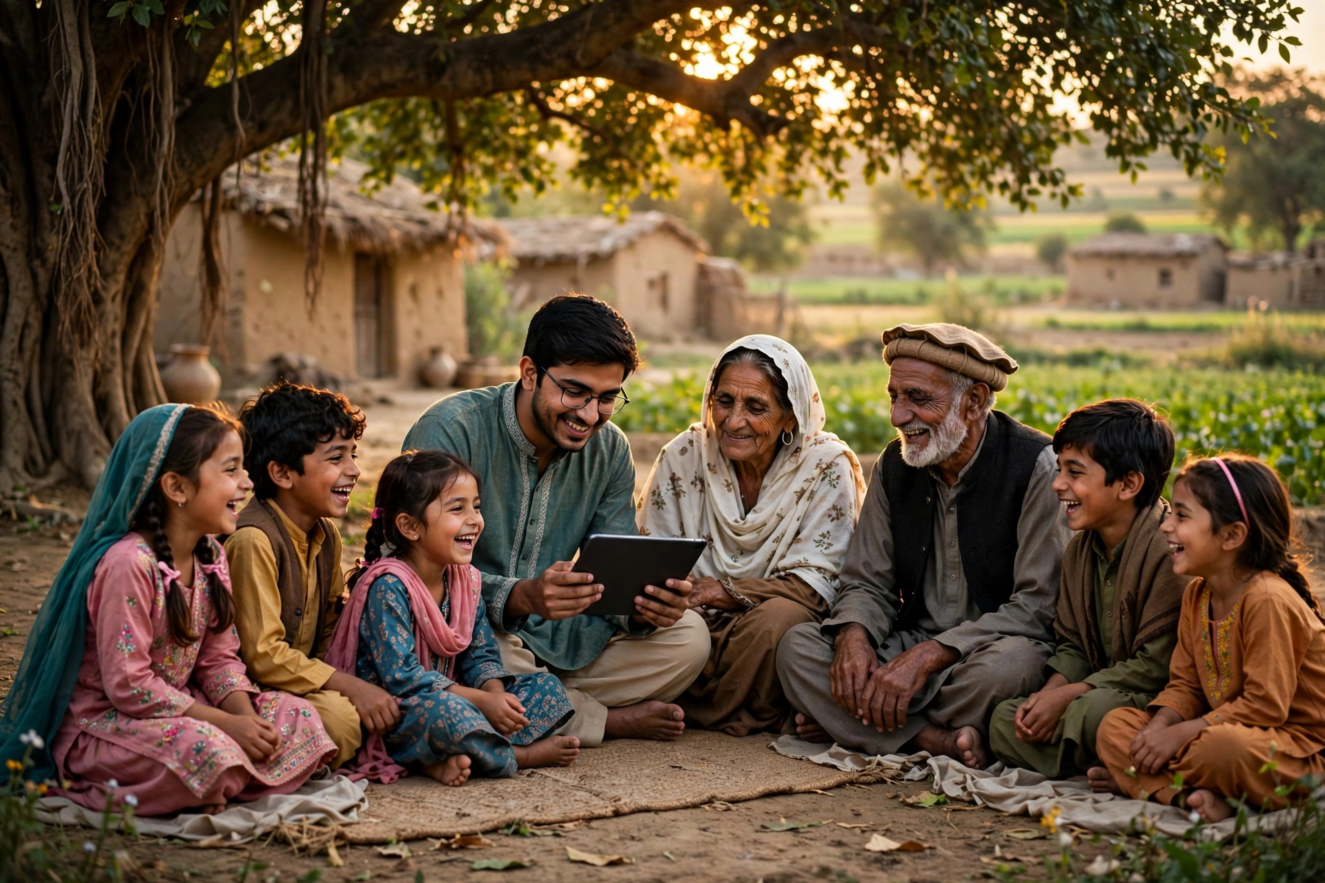 A circle sharing stories that bring everyone together